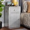 Baxton Studio Serge Silver Metal 1-Door Accent Storage Cabinet 160-10241 - alternate 6